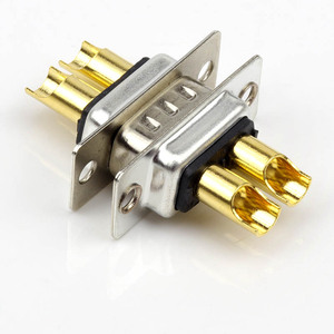 Conector Recto Hembra D-<span class=keywords><strong>SUB</strong></span> 2W2 de Alta Corriente 20A Tipo <span class=keywords><strong>Copa</strong></span> de Soldadura para Ensamblaje de Cables - Product Image 5