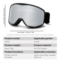 Lunettes de ski personnalisées en gros, protection UV400, lunettes de snowboard, verres polarisés anti-buée, lunettes de ski OEM, lunettes de soleil pour sports de neige