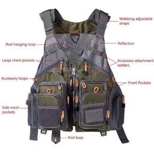 Gilet de pêche gratuit pour hommes et femmes, imperméable et isolé, pour la pêche à la mouche, au bar, et les sports nautiques comme le kayak, la voile et la navigation. - Product Image 3