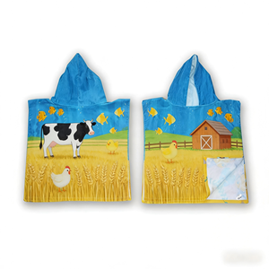 Serviette à capuche pour enfants personnalisée, poncho de bain doux, super absorbant et à séchage rapide, nom et logo personnalisés disponibles - Product Image 2