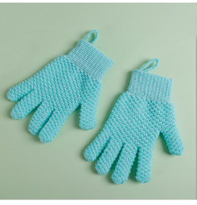 Certified Eco-Friendly Pro-Skin Nylon Bath Gloves Five-Finger Thickened Sponge for Daily <strong>Back</strong> Body Exfoliating Towel <strong>Scrubbing</strong> - Product Image 5