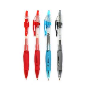 Custom Logo Retractable Click Gel Ink <b>Pens</b> Soft Rubber 0.5mm Blue and Red Plastic Promotional Use <b>Pens</b> - Product Image 2