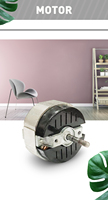 Moteur de ventilateur de fenêtre ANGEGA YY58 6/8 pouces, en acier au silicium et enroulement 99,99 % cuivre, 220-240V, moteur durable pour salle de bain domestique