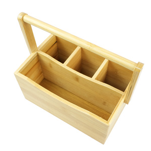 Vente en gros Mulip-<span class=keywords><strong>pose</strong></span> Bambou Argenterie Couverts Couverts Caddy avec poignée pliante pour la <span class=keywords><strong>cuisine</strong></span> - Product Image 2