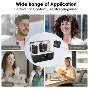 Wm567 Mini Ve Áo Không Dây Microphone Có Thể Sạc Lại Clip-On Lavalier <span class=keywords><strong>Mic</strong></span> Với Tiếng Ồn Hủy Bỏ Cho Điện Thoại <span class=keywords><strong>PC</strong></span> Pad Máy Ảnh - Product Image 6