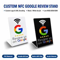 Support de paiement NFC215 personnalisé en acrylique/PVC avec code QR, étanche, pour avis clients sur table, idéal pour hôtels, restaurants, cartes de visite