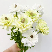 Bunga Peony Multi-layer Berkualitas Tinggi, Bunga Peony Buatan, Ranunculus, untuk Ruang Tamu, Kamar Tidur, dan Hotel, Rangkaian Bunga