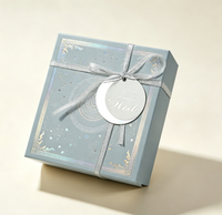 Boîte cadeau rectangulaire rigide biodégradable en papier recyclable avec fermeture magnétique en feuille holographique de luxe, impression quadricolore