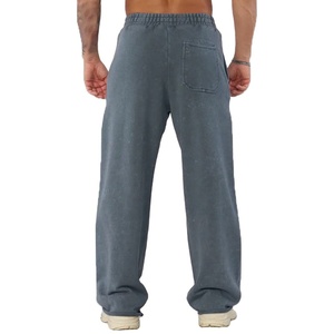 Pantalons de survêtement pour homme sur mesure, vintage, lourds, délavés à l'acide, coupe droite, streetwear, coupe ample, style décontracté - Product Image 5