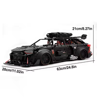 Guly 10645 Nuevo Coche Deportivo MOC Station Wagon Escala 1:8, Sets de Bloques de Construcción Mecánicos, Kit Coleccionable DIY para Aficionados Adultos