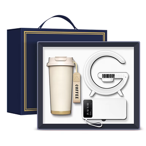 <span class=keywords><strong>Gadgets</strong></span> Regalos novedosos Cargador inalámbrico Premium Lámpara LED Altavoz Reloj de escritorio y banco de energía Conjunto de regalo de negocios ejecutivo moderno - Product Image 6