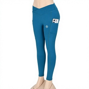Pantalon de yoga et de sport taille haute personnalisable en gros, longueur intégrale, respirant, anti-transpiration, taille élastique, uni, extensible dans les quatre sens - Product Image 1