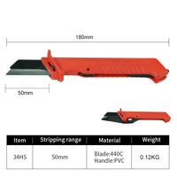 Couteau à dénuder les câbles LS-51 avec lame tranchante remplaçable et poignée en plastique moulé