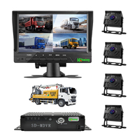 Kit de surveillance mobile pour bus HOWING 4CH avec écran tactile MDVR AHD 1080P, caméra embarquée et système de comptage des passagers