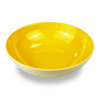 Services de vaisselle de tous les jours en mélamine ronde de couleurs assorties pour le petit-déjeuner, les céréales, les salades