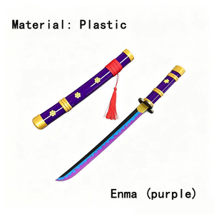 Épée en plastique Anime <span class=keywords><strong>Zoro</strong></span> 43cm/16.93in, accessoire de cosplay, épée Anime Wado Ichimonji Yukiba, arme sûre et inoffensive - Product Image 6