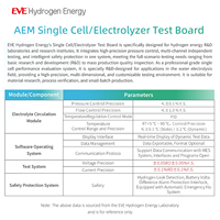 Banc d'essai d'électrolyseur à hydrogène EVE AEM/PEM, système d'évaluation des performances de cellule unique haute précision, affichage en temps réel