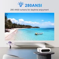 Projecteur YDH-H96 Max H713 4K 600 Lumens 150 Pouces 1080P Android 11 2.4G/5G Wifi6 BT5.4 Mise au point manuelle Projecteur portable 4K