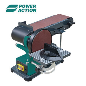 <span class=keywords><strong>Ponceuse</strong></span> à bande et à <span class=keywords><strong>disque</strong></span> de polisseuse électrique de bureau domestique de puissance 375W pour le travail du métal et du bois - Product Image 1