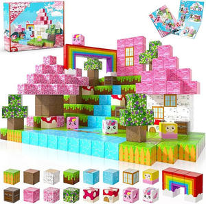 Blocs de construction magnétiques en plastique éducatifs militaires pour enfants, cubes de 2 cm, ensemble écologique pour Noël, jouet de ville maison de mon monde - Product Image 2