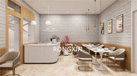 Conception d'intérieur de restaurant commercial sur mesure, mobilier de café moderne, comptoir de café personnalisé