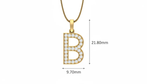 Luxury Natural Diamond Alphabet B Pendant for Women Personalized Initial <b>Letter</b> Fine Jewelry in <b>Gold</b> for Daily Wear and Gifting - Product Image 2
