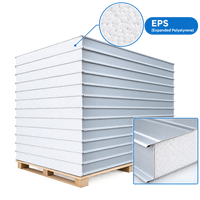 Panneau sandwich EPS, panneau en mousse EPS isolé pour maison préfabriquée, mur et toit d'entrepôt, panneau de construction léger et imperméable