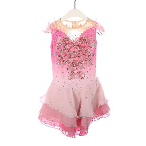 Rose Diamant <span class=keywords><strong>Patinage</strong></span> <span class=keywords><strong>Danse</strong></span> <span class=keywords><strong>Robe</strong></span> Figure Compétition Gymnastique Rythmique Justaucorps <span class=keywords><strong>Artistique</strong></span> pour les Femmes - Product Image 1