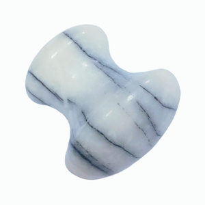 Outil de beauté en marbre blanc de Carrare naturel, fabriqué en Chine, en forme de champignon, pierre Gua Sha pour massage du visage. - Product Image 5
