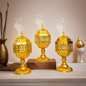 Quemadores de Incienso Aromáticos de Hierro Forjado de Estilo Oriental, Ecológicos, para Todas las Estaciones, Huecos, Galvanizados, con Soportes Integrados para el Hogar - Product Image 1