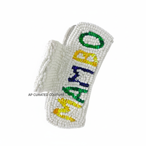 Pinza de Pelo con Lentejuelas y Cuentas Personalizada de Moda, Elegante Accesorio para el Cabello de Mardi Gras, Perfecto para un Look Festivo de Mardi Gras - Product Image 1