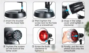 Инфракрасная терапия с прочной базой Инфракрасная тепловая лампа с регулируемым ближним инфракрасным светом набор тепловых ламп для тела