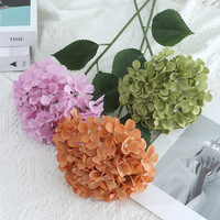 Flores Artificiales de Hortensia de Seda Grandes, Textura de Alta Gama, Acabado Hidratante, Decoración Floral de Calidad Hotelera para Bodas, Día de San Valentín