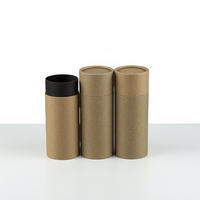 Emballage de tube en papier cosmétique de luxe personnalisé, cylindre écologique en kraft, boîte ronde pour déodorant et soins de la peau avec impression de logo