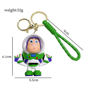 พวงกุญแจซิลิโคนพีวีซี บัซ ไลท์เยียร์ ตาสามดวง และหมีสตรอว์เบอร์รี ของเล่นตุ๊กตาห้อยกระเป๋าแบบมีคาราไบเนอร์ - Product Image 5