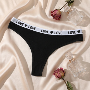 Tangas de Algodón Negras para Mujer al por Mayor, Ropa Interior de Moda de Tiro Medio, Bragas Deportivas Transpirables para Mujer OEM ODM - Product Image 4