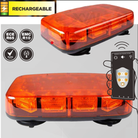 Bande lumineuse LED ambrée rechargeable, contrôlée par application, IP65, pour tout-terrain, barre lumineuse de sécurité magnétique, DC12-24V, 8 fonctions, certifiée ECE R65/CE
