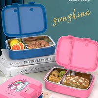 Aohea Edelstahl Bento Lunchbox Set Kinder Metall Brotdose Set für die Schule