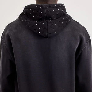 Survêtement Homme Personnalisé OEM Couleur Unie avec Strass, Style Décontracté Streetwear, Vêtement d'Hiver à Capuche Respirant et Séchage Rapide - Product Image 6