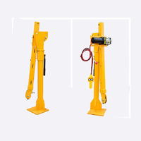 Grue hydraulique électrique pour camion, mini-grue avec élingue à câble métallique, construction métallique, capacité de 0,1 à 1,0 t, bras hydraulique droit