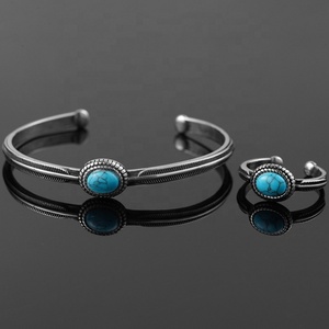 Juego de Joyería con Diseño de Águila para Hombre, Anillos de Turquesa con Motivos Animales, Venta Directa de Fábrica a Precio de Mayoreo - Product Image 6