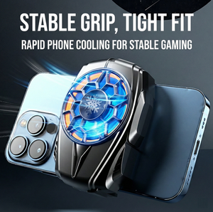 U--jet 휴대용 강력 ABS 플라스틱 휴대폰 게임 쿨러 팬, 유연 방수 누수 방지 클립 백 패드, 책상/휴대폰 거치대 - Product Image 3