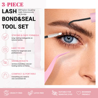 Kit de colle et de dissolvant pour cils DIY Lashestar Direct Factory 3-en-1, résistant à l'eau, avec logo personnalisé, forte tenue