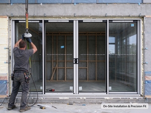 <span class=keywords><strong>Puerta</strong></span> <span class=keywords><strong>Corredera</strong></span> de Aluminio AS2047 Personalizada para Toda la Casa, con Doble Acristalamiento y Submarco de Madera, para Uso Interior en Apartamentos, Renovación Australiana - Product Image 6