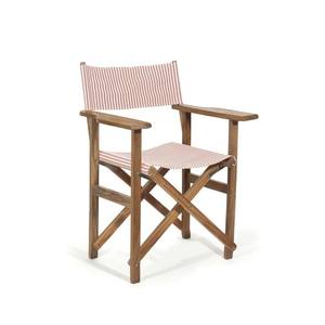 เก้าอี้พับสำหรับตั้งแคมป์และชายหาดสุดหรู - ผ้าใบสีน้ำเงินแอตแลนติกแบบกำหนดเองพร้อมโครงไม้สำหรับใช้งานกลางแจ้ง - Product Image 4