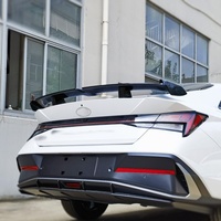 Aileron arrière Welta Gloss Black ABS Duckbill Wing PRO Design, léger et durable, pièce extérieure pour Hyundai Elantra 2023
