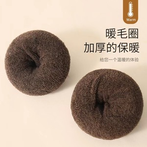 Thickened Over The Knee Socks Women Solid Color Terry Lined Warm Winter Long Socks Fleece Inner Casual Style - Product Image 3