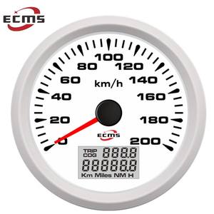 नई 85 मिमी मोटरसाइकिल जीपीएस स्पीडोमीटर गेज <span class=keywords><strong>200</strong></span> किमी/घंटा यात्रा माइलेज 9-32v 316l बेजल आठ रंग बैकलाइट - Product Image 6