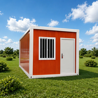 Les conteneurs modulaires à emballage plat sont adaptés aux dortoirs de chantier, aux bâtiments modulaires, y compris l'eau et l'électricité.