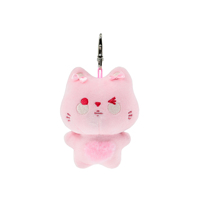 Porte-clés en peluche chat magnétique Porte-clés chaton moelleux mignon Accessoire en peluche douce pour sacs Cadeaux Logo OEM Acceptable